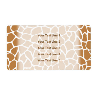 Giraffe Pattern Brown Animal Print Design.