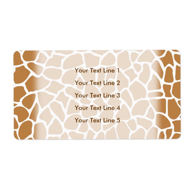 Giraffe Pattern Brown Animal Print Design. (Front)