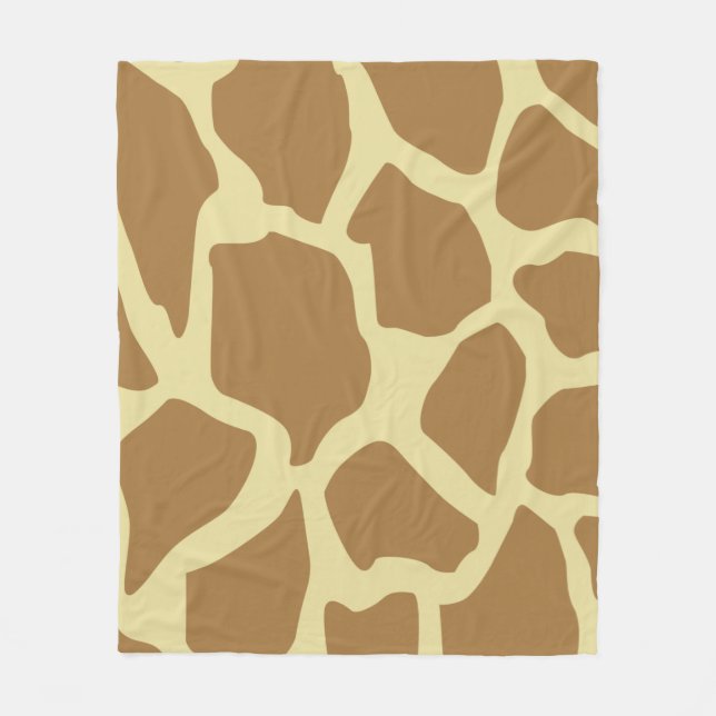 Giraffe Pattern Fleece Blanket (Front)