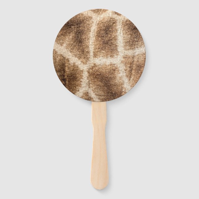 Giraffe pattern hand fan (Front)