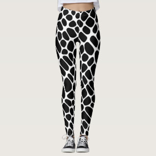 Giraffe Pattern in Black and white Leggings