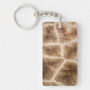 Giraffe pattern key ring