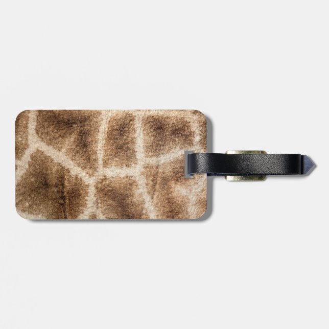 Giraffe pattern luggage tag (Back Horizontal)
