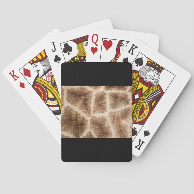 Giraffe pattern playing cards (Back)