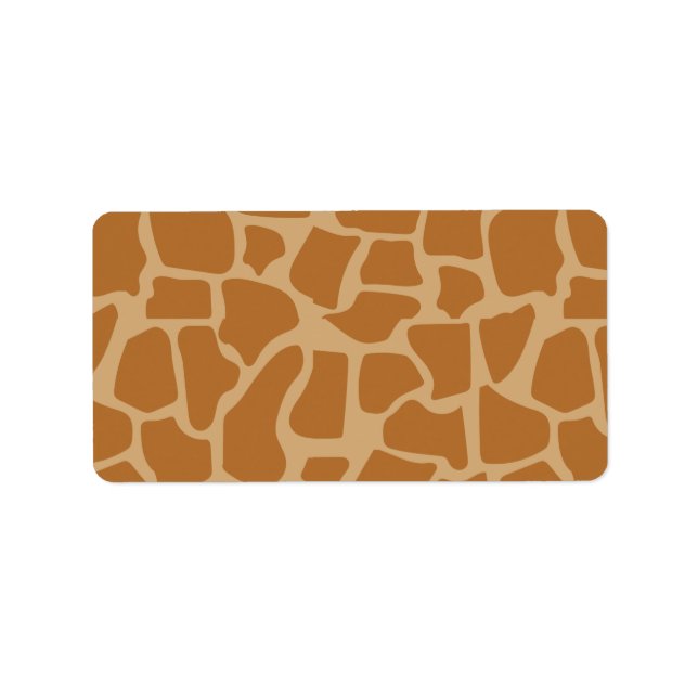 Giraffe Pattern Print Label (Front)