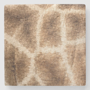 Giraffe pattern stone coaster
