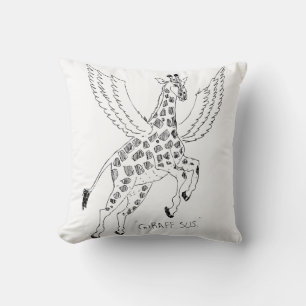 Giraffe + pegasus = Giraffsus Cushion