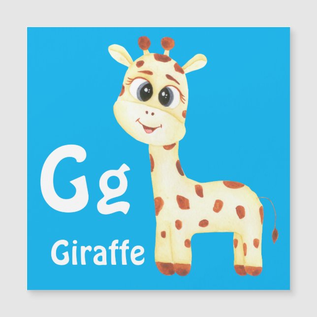 Giraffe personalise ABC: Letter G - Add Your Name (Front)