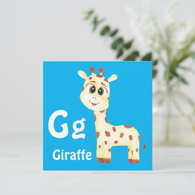 Giraffe personalise ABC: Letter G - Add Your Name (Standing Front)