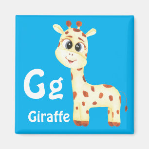 Giraffe personalise ABC: Letter G - Add Your Name Magnet