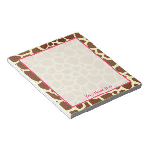 Giraffe Personalised Notepad
