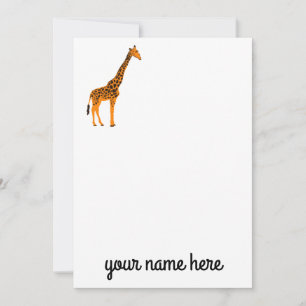 Giraffe Personalised Stationery Notecards