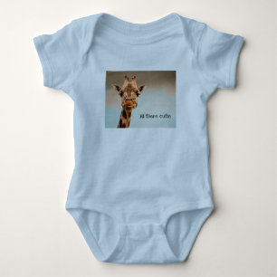 giraffe photo hi there cutie T-Shirt Baby Bodysuit