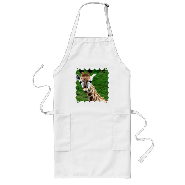 Giraffe Photo Long Apron (Front)