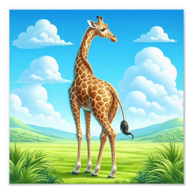 Giraffe Photo Print (Front)