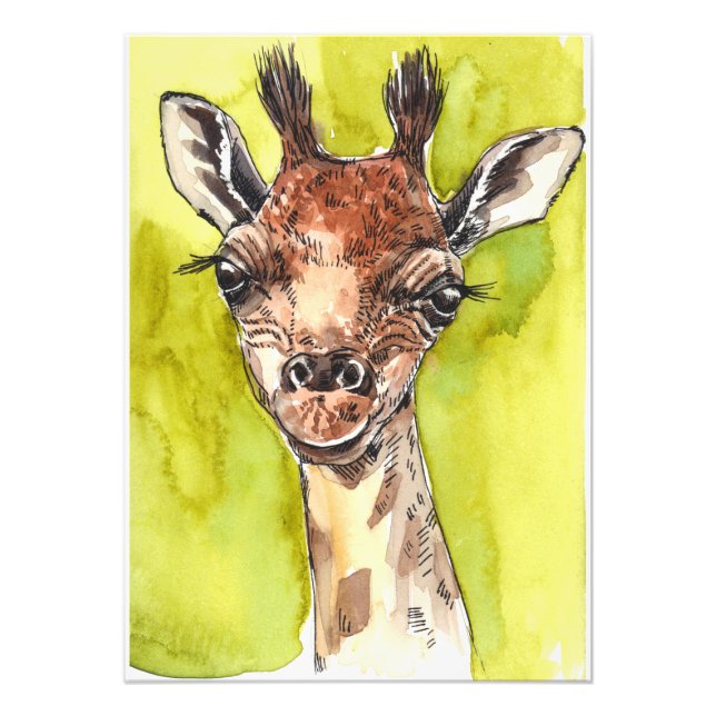 Giraffe Photo Print (Front)