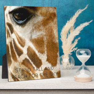 Giraffe Photo Wild Animals Inspirational Quotes Plaque