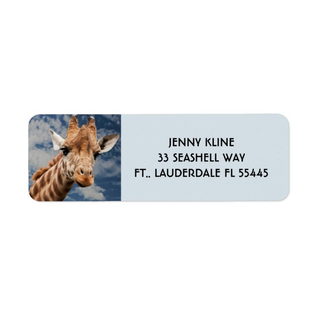 GIRAFFE PHOTOGRAPHY  Return Address LabelS (Front)