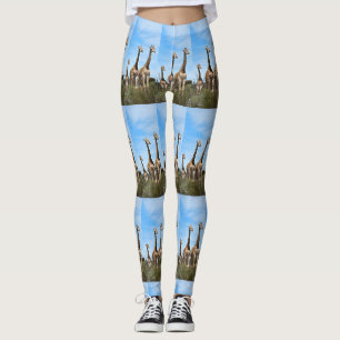 Giraffe Plains Tile Flow Leggings