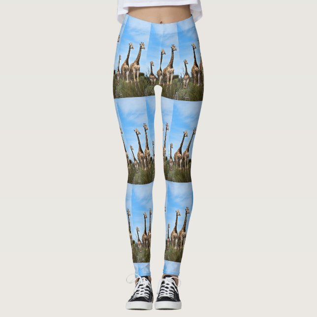 Giraffe Plains Tile Flow Leggings (Front)
