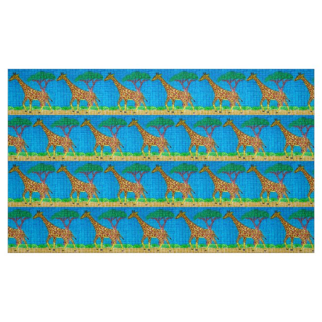 Giraffe - Polyester Weave Fabric (Fat Quarter)