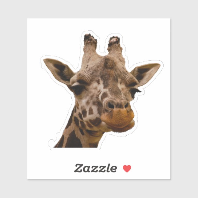 Giraffe portrait contour sticker (Sheet)