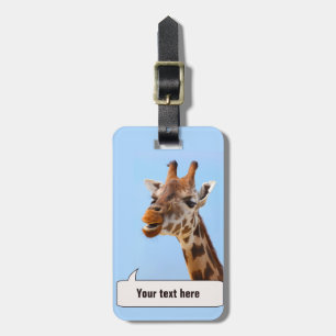 Giraffe Portrait custom luggage tag