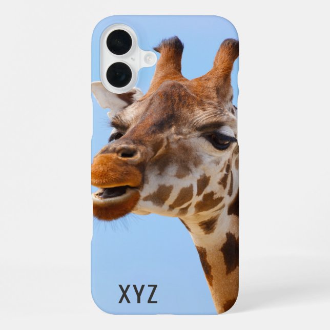 Giraffe Portrait custom monogram phone cases (Back)