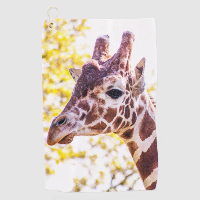 Giraffe Portrait Golf Towel (Front)