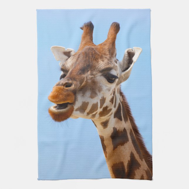 Giraffe Portrait  hand towel (Vertical)