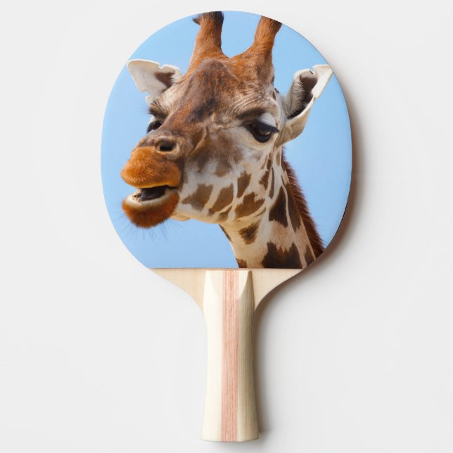 Giraffe Portrait ping pong paddle (Front)