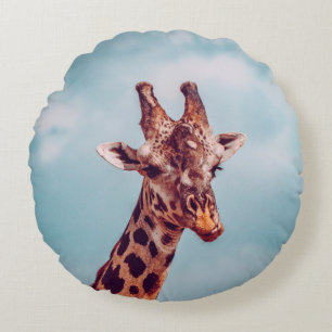 GIRAFFE PORTRAIT ROUND CUSHION