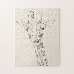 Giraffe Portrait   Sketch Jigsaw Puzzle