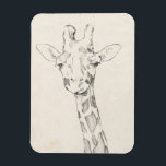 Giraffe Portrait | Sketch Magnet<br><div class="desc">This neutral coloured sketch features a smiling giraffe | By Jennifer Goldberger</div>