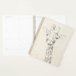 Giraffe Portrait | Sketch Planner<br><div class="desc">This neutral coloured sketch features a smiling giraffe | By Jennifer Goldberger</div>