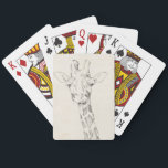 Giraffe Portrait | Sketch Playing Cards<br><div class="desc">This neutral coloured sketch features a smiling giraffe | By Jennifer Goldberger</div>