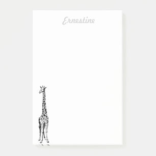 Giraffe Post-It Notes - personalised