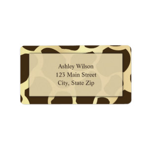 Giraffe Print Address Labels
