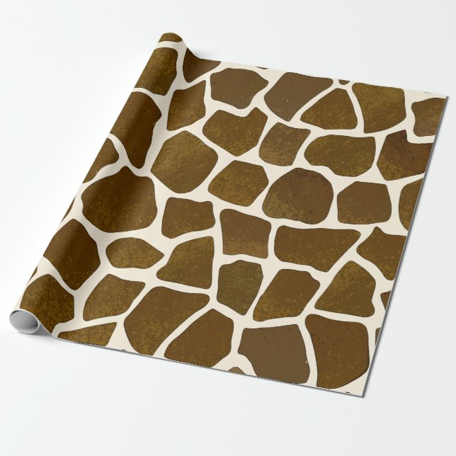 Giraffe Print All-Occasion Speciality Gift Wrap (Unrolled)