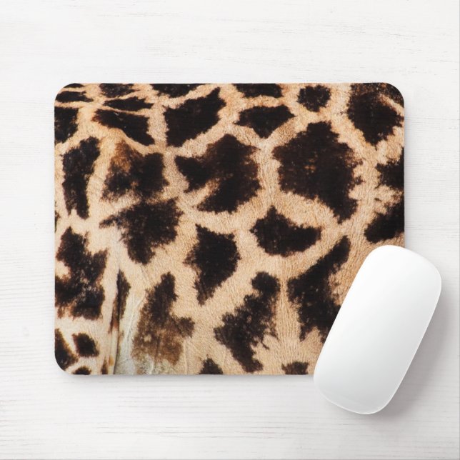 Giraffe Print, Brown Giraffe, Animal Print, Jungle Mouse Pad (With Mouse)