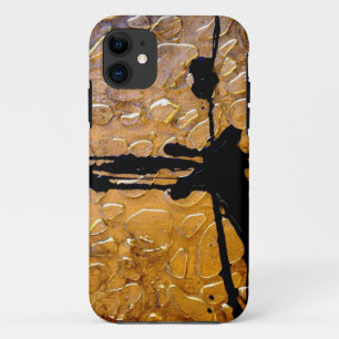 Giraffe Print by Abstract Artist Holly Anderson iPhone 11 Case