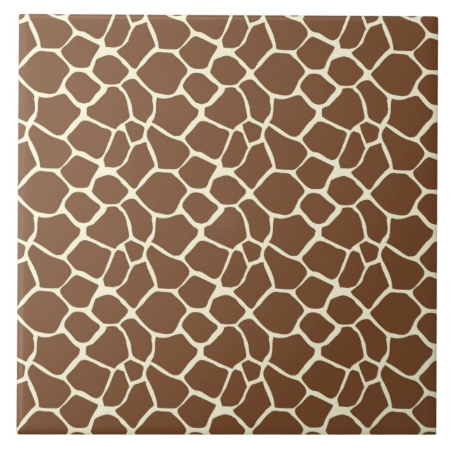 Giraffe Print Ceramic Tile (Front)