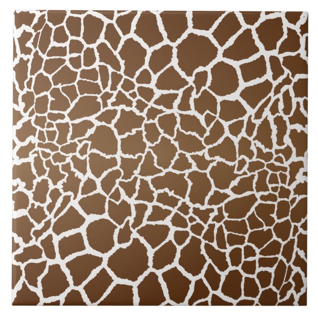 Giraffe print ceramic tile (Front)