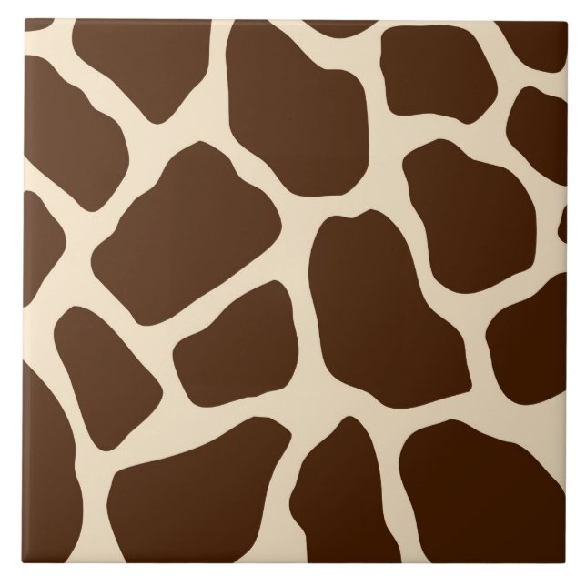 Giraffe Print Ceramic Tile (Front)