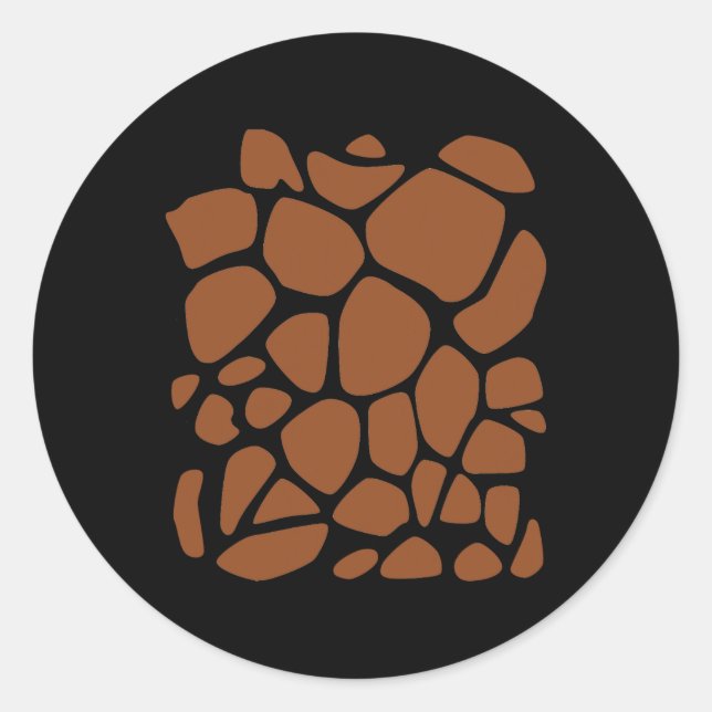 Giraffe Print Easy Diy Halloween Costume  Classic Round Sticker (Front)