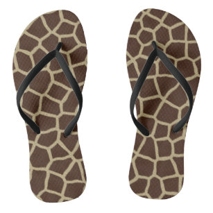 Giraffe Print Flip Flops