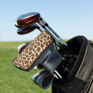 Giraffe print golf head cover