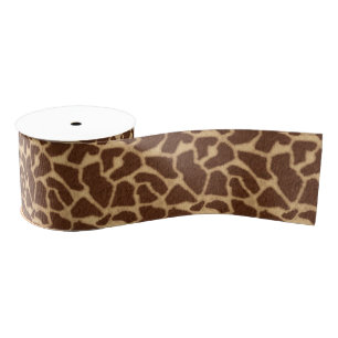 Giraffe Print Grosgrain Ribbon