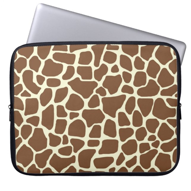 Giraffe print laptop sleeve (Front)