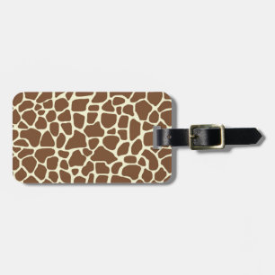 Giraffe print luggage tag